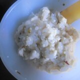 離乳食☆豆腐と海の七草の軟飯
